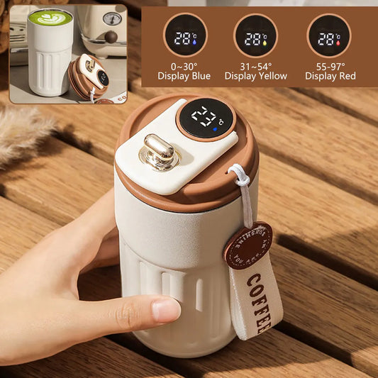 Smart Thermos Bottle with LED Temperature Display | Coffee Cup 316 Stainless Steel Tumbler Mug Portable Vacuum Flasks Thermoses