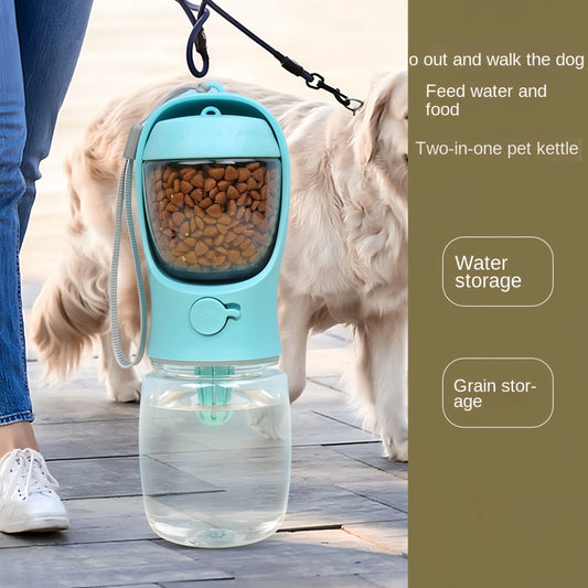 Portable Dog or Cat Water Bottle with Storage Food and Water Container